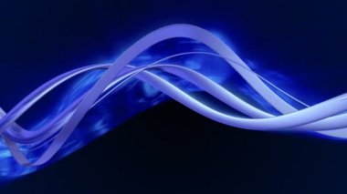 Mavi alev arka ile animasyonlu eğrisi