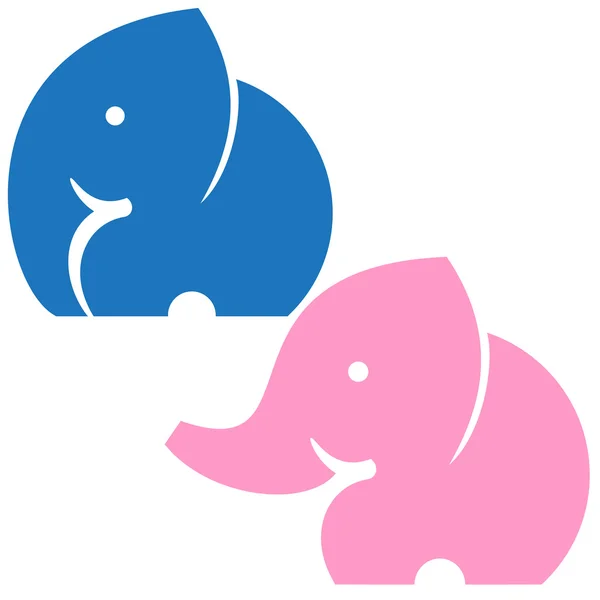 Symbol för elefant — Stock vektor