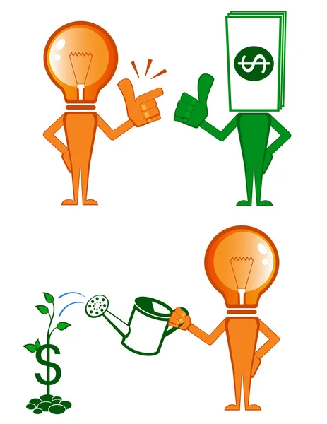 Idea and Money — Stock Vector