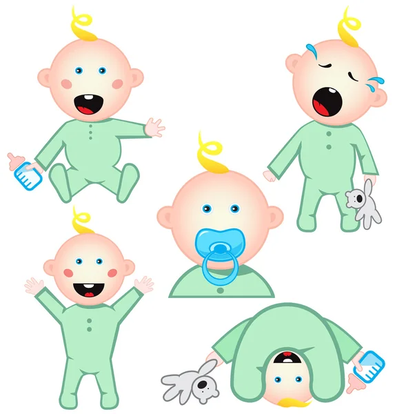 Set of babies — Stock Vector