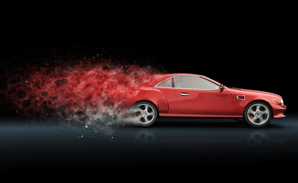 Coupé deporte rojo — Foto de Stock