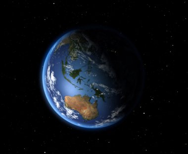 Dünya'dan alan. Avustralya ve Okyanusya