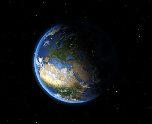 Землі з космосу. Європа — стокове фото