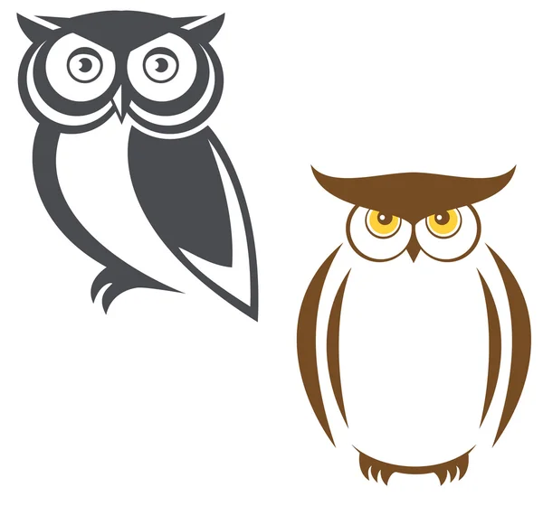 Wise owl vector logo — Stock Vector