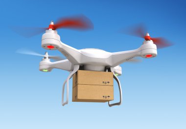 Quadrocopter dron teslim paketi