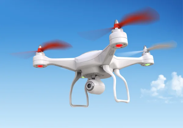 Quadrocopter drone with the camera — Stock Photo, Image