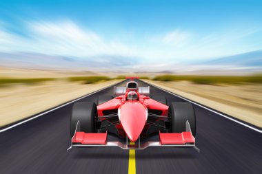 Formula race red car  clipart