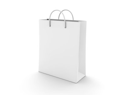 reklam ve marka beyaz boş alışveriş çantası