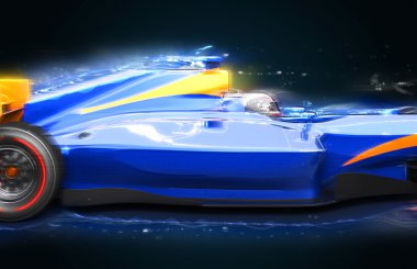 Işık efekti ile F1 bolide