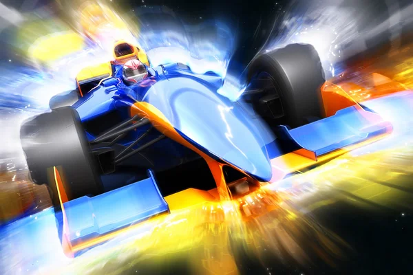 F1 bolide with light effect — Stock Photo, Image