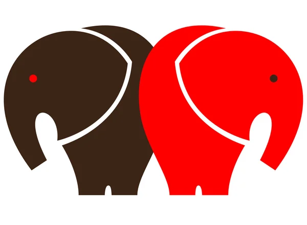 Symbool van olifant — Stockvector