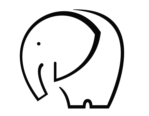 Symbol för elefant — Stock vektor