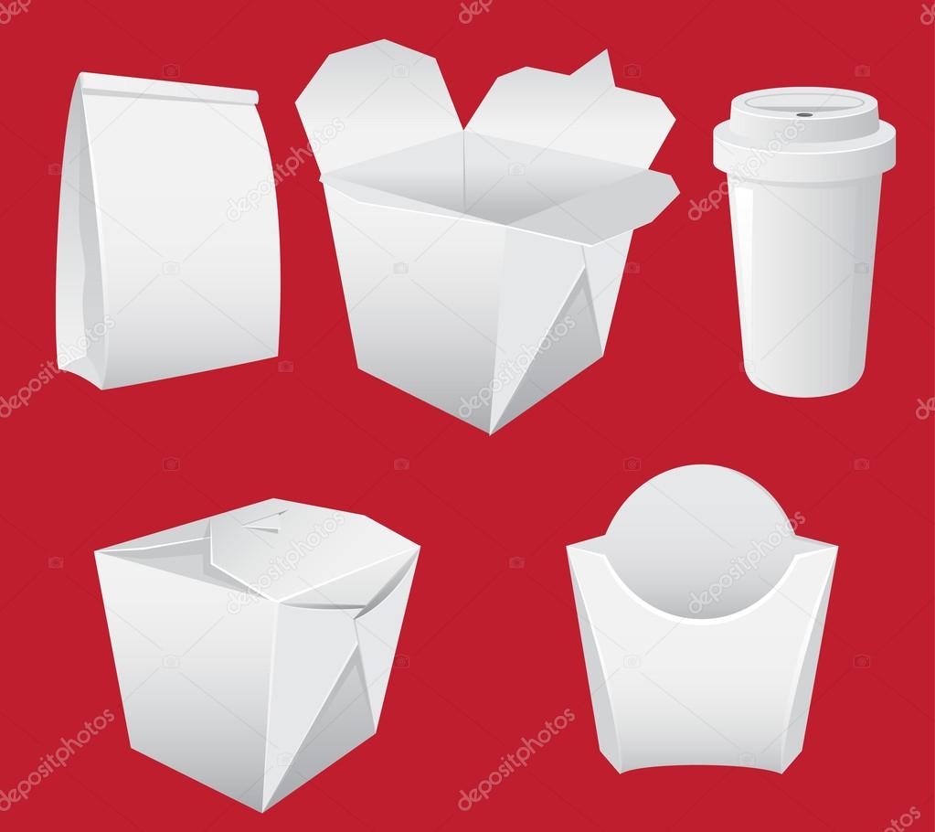 White Paper Boxes and cup