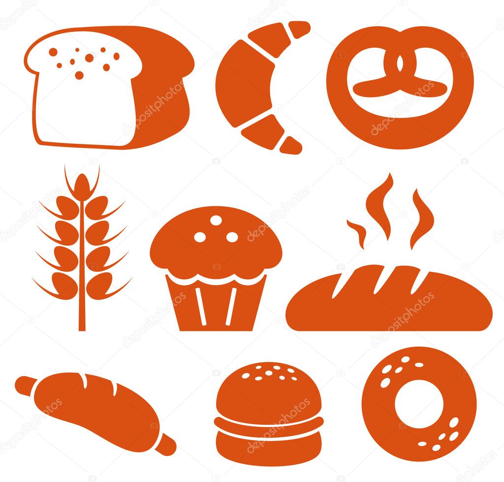 Bakery icons set.