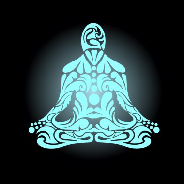 meditasyon vektör