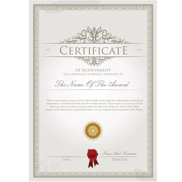 Certificate template — Stock Vector