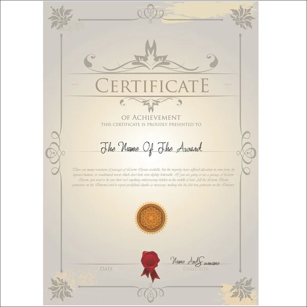 Certificate template — Stock Vector