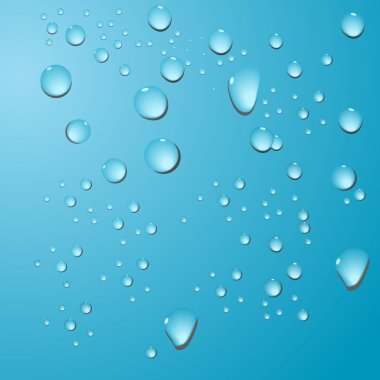 drops of cool in blue background