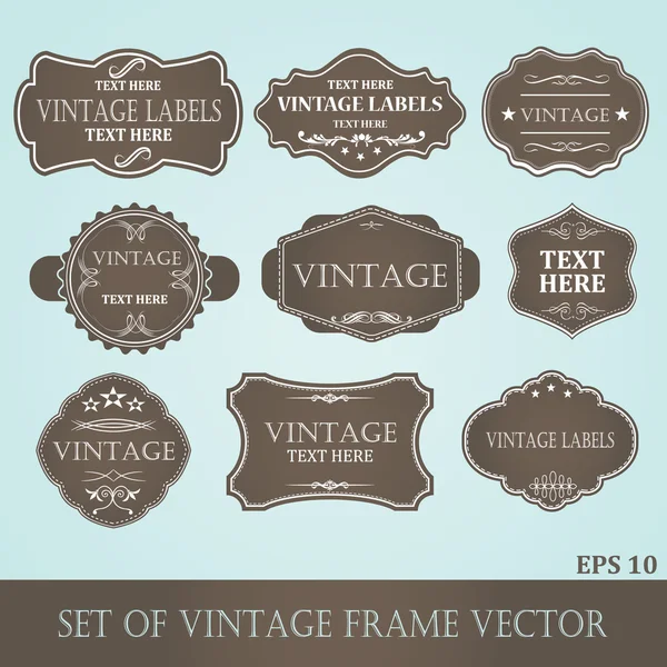 Cadres étiquette vintage — Image vectorielle