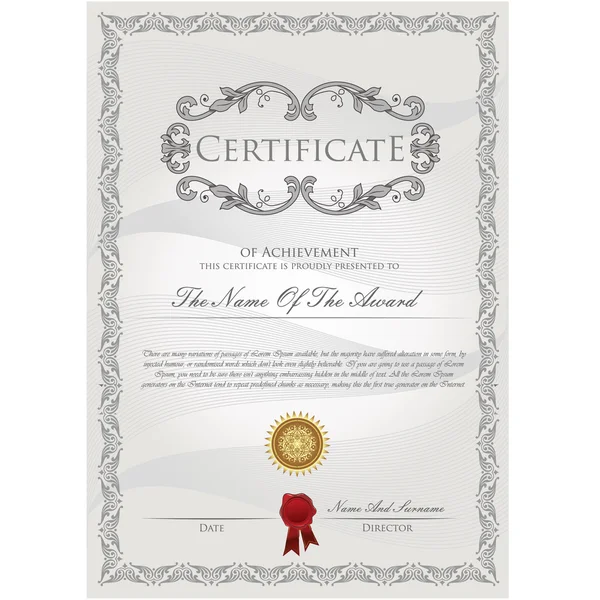 Modèle de certificat — Image vectorielle