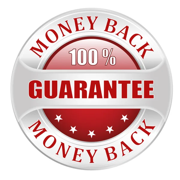 Money back guarantee red — Stock Vector