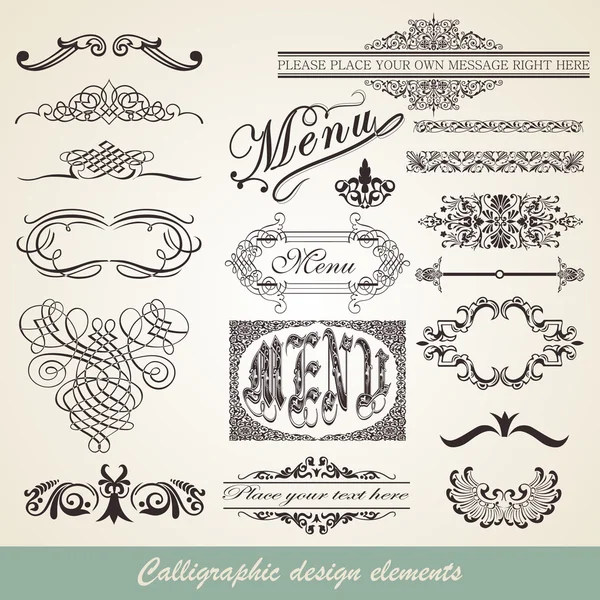 Elemento caligráfico — Archivo Imágenes Vectoriales