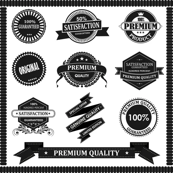 Original label with black — Stock Vector