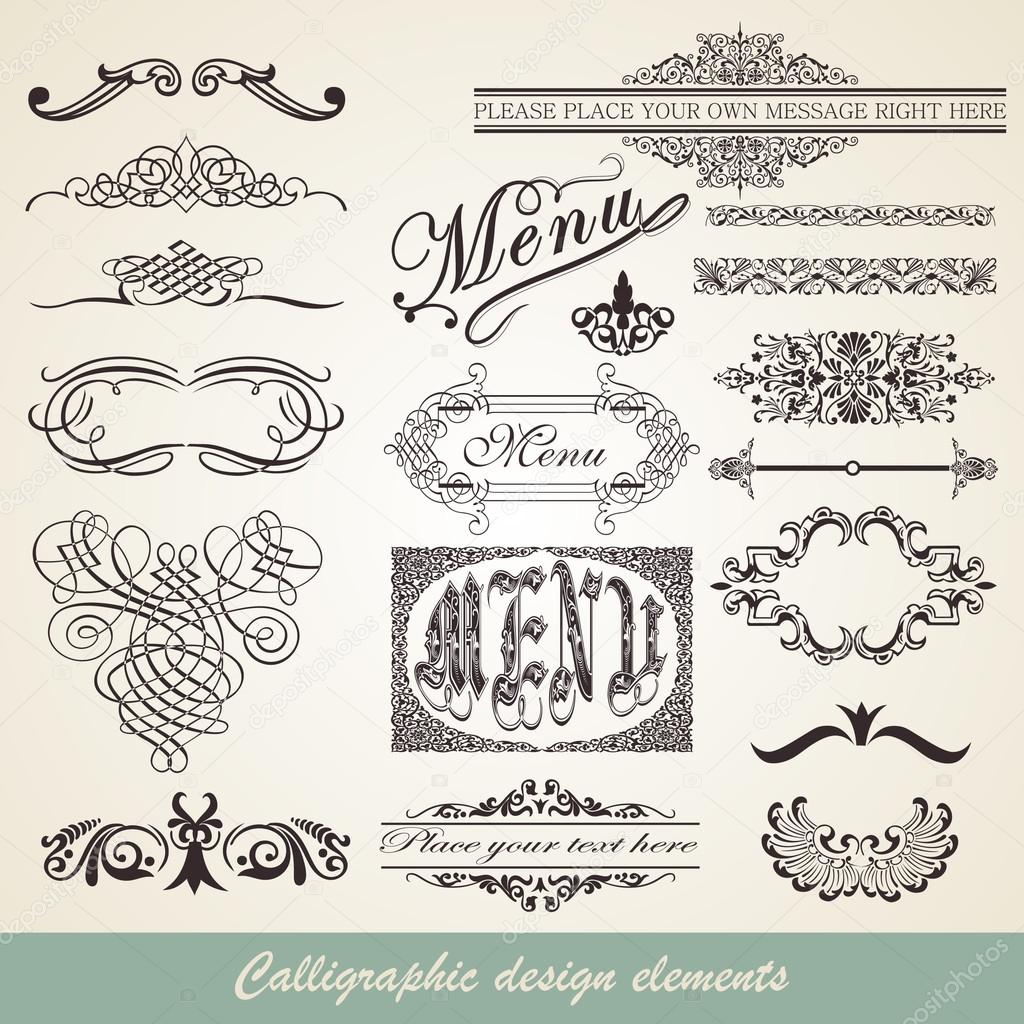 Calligraphic element