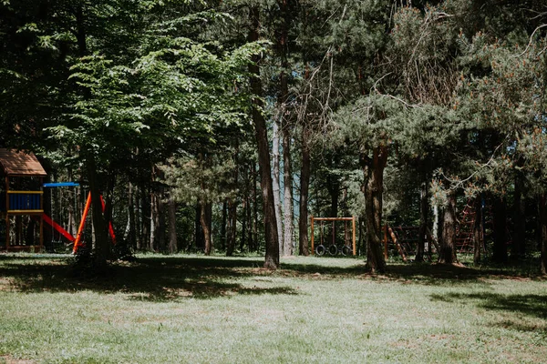 Piękny Widok Plac Zabaw Parku — Zdjęcie stockowe