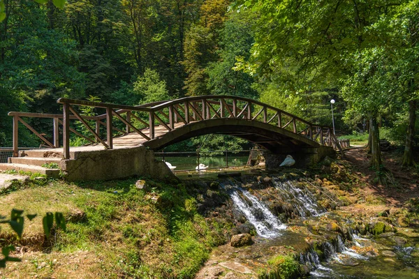 Sarajevo Bosnien Och Hercegovina 2021 Ilidza Vrelo Bosne Naturpark Sarajevo — Stockfoto