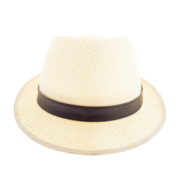 Pretty straw hat isolated on white background — Stock Photo, Image