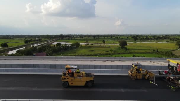 Nakhon Ratchasima Tajlandia Lip 2020 Plac Budowy Dróg Mostów — Wideo stockowe