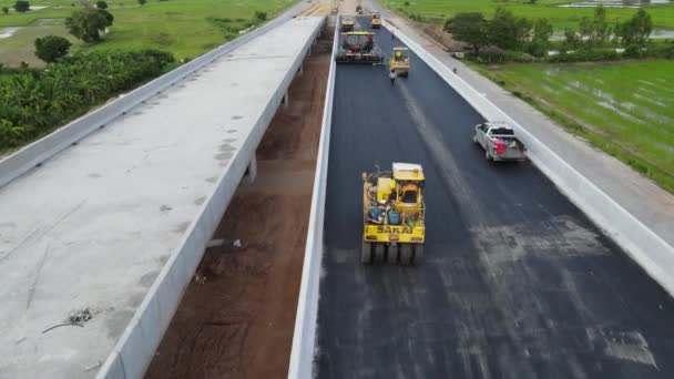 Nakhon Ratchasima Tailândia Jul 2020 Canteiro Obras Estradas Pontes — Vídeo de Stock