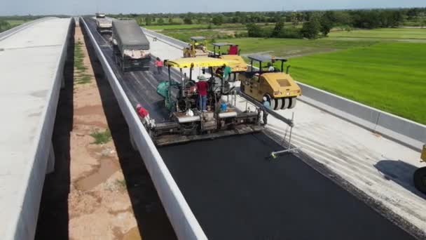 Nakhon Ratchasima Tailandia Jul 2020 Sitio Construcción Carreteras Puentes — Vídeos de Stock