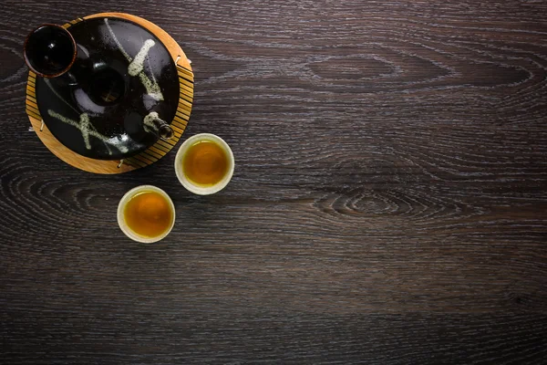 Tea set and sushi — Stock Photo, Image