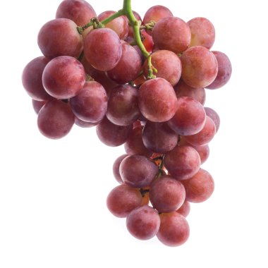Beyaz üzerine izole edilmiş kırmızı üzüm.