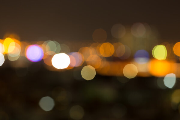 Abstract bokeh in city scape background