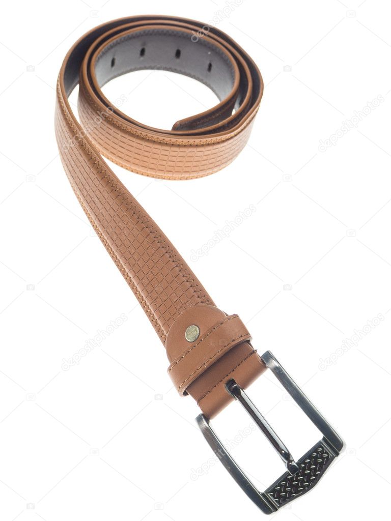 Leather belts  isolated