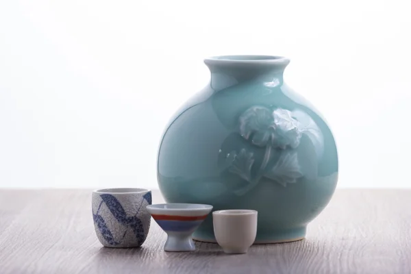 Japanese Sake drinking set — Stock Photo, Image