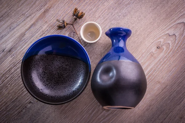 Japanese Sake drinking set — Stock Photo, Image