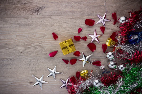 Fond de Noël sur texteur en bois — Photo