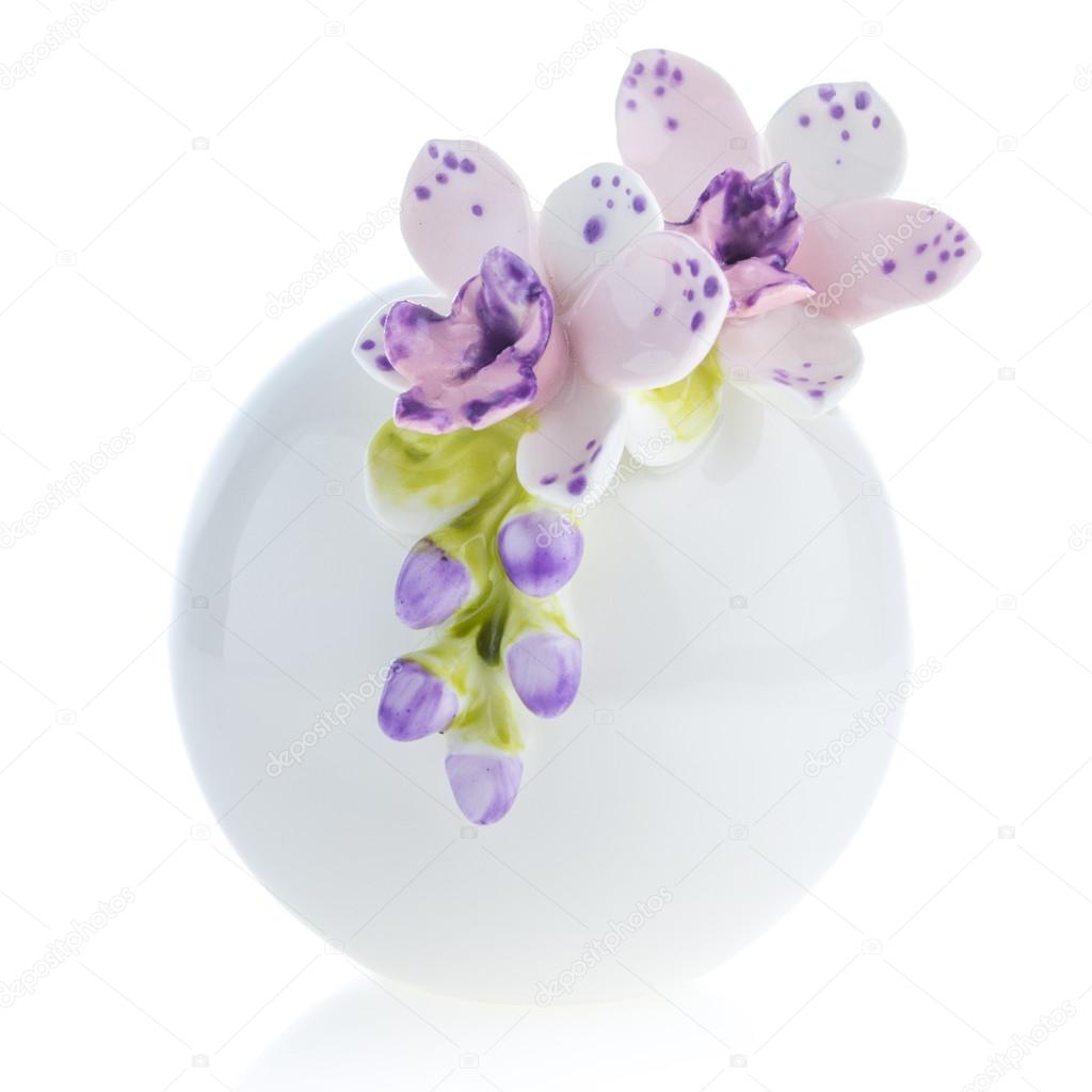 orchid jug isolate on white background