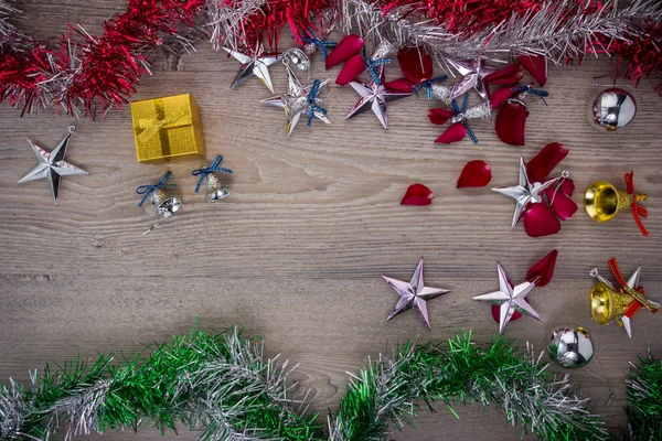 Fond de Noël sur vieux bois — Photo