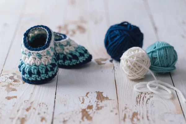 Crochet Baby Booties — Stock Photo, Image