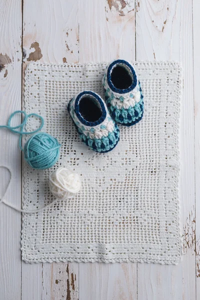 Crochet Baby Booties — Stock Photo, Image