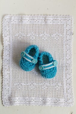 Crochet Baby Booties clipart
