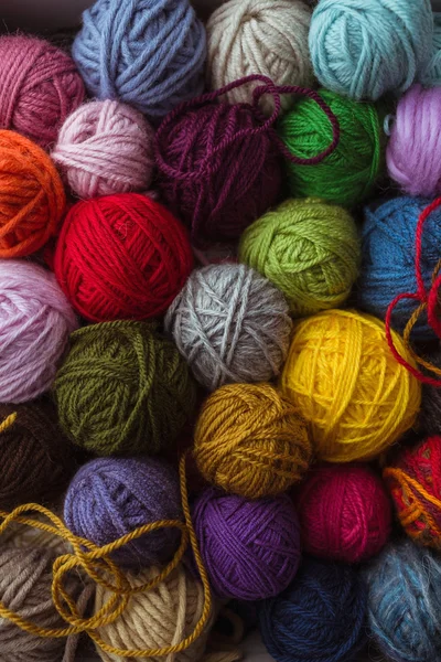 Colorful Balls Of Yarn — Stock Photo, Image
