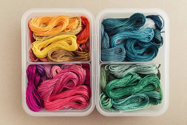 Multi barevné vlákna — Stock fotografie
