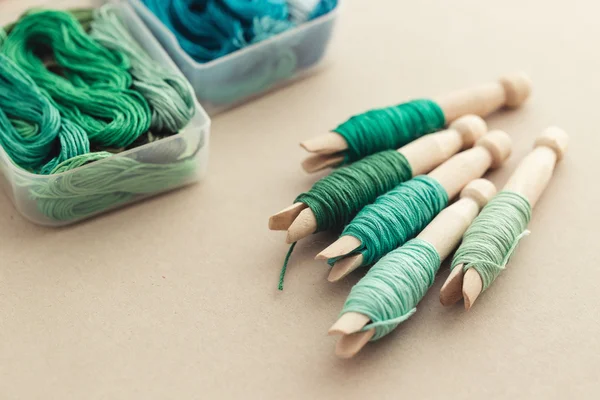 Embroidery Floss Storage — Stock Photo, Image