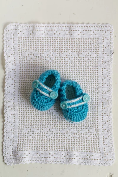 Crochet Baby Booties — Stock Photo, Image